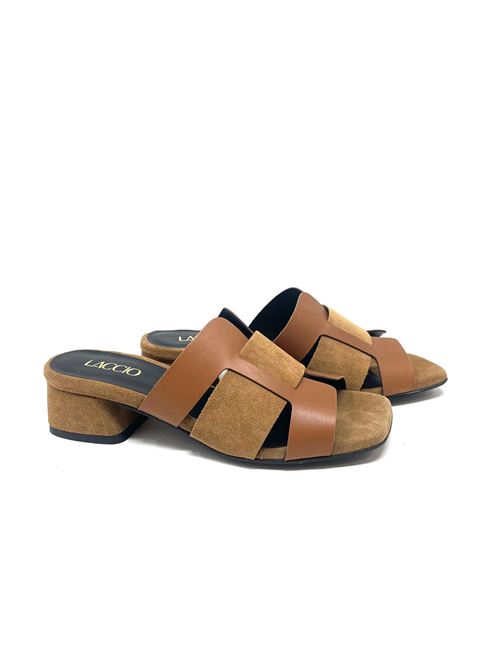 Ciabattina donna con tacco IL LACCIO | B605VITELLOTEAK/VEL.WHISKY
